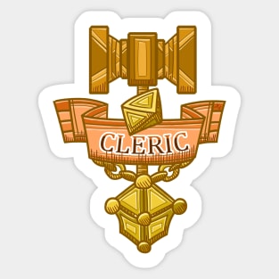 Cleric Hammer, d8 and Lantern Coat of Arms Sticker